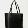 Shopper Vera en cuero graneado Negro