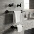 Set Accesorios De Baño Juego De 4 Piezas De Acero Inoxidable Percha Organizador Imback Color Negro Set Accesorios De Baño Juego De 4 Piezas De Acero Inoxidable Percha Organizador Imback Color Negro