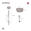 Duchero con Soporte Barral de Ducha Monocomando Baño Gris inox
