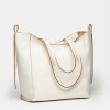 Shopper Cadiz en cuero graneado Blanco