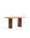 Mesa Litto de chapa de nogal 160 x 90 cm Mesa Litto de chapa de nogal 160 x 90 cm