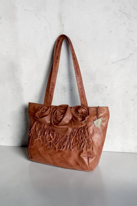 Cartera LIANA Línea Ottenta Cuero Terra Con Flores Cartera LIANA Línea Ottenta Cuero Terra Con Flores