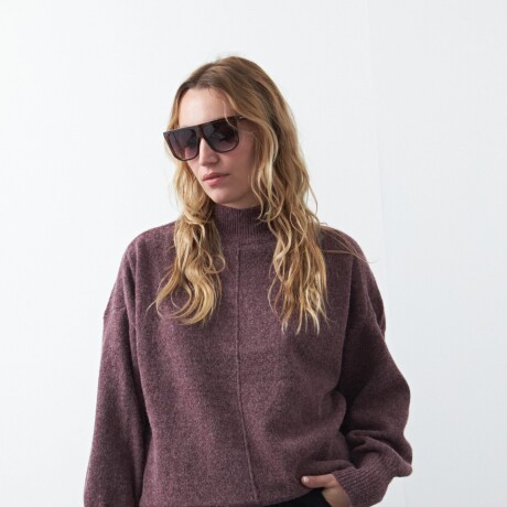 POLERA ISLAND Bordó Merlot