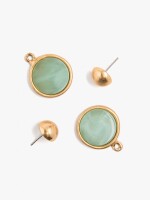 Pendientes Cortos Redondos verde
