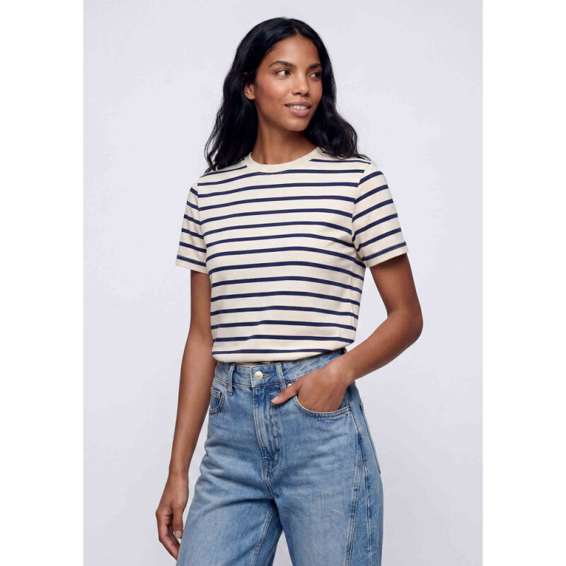 CAMISETA MM CRU E AZUL MARINHO
