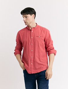 011954 CAMISA HARRINGTON LABEL LINO Coral