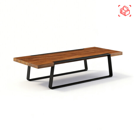 MESA RATONA MADERA-Y-METAL MARRON YORK CASTAÑO