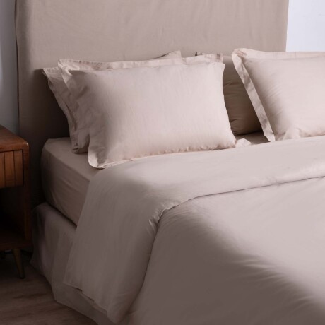 SET FUNDA NÓRDICA 1 1/2 PLAZA ALGODON MARRON COTTON BASIC 180H TOSTADO
