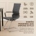 Silla Oficina Escritorio Patas Fijas Respaldo Anatómico Color Negro Plateado