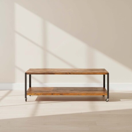 RACK PARA TV MADERA-Y-METAL MARRON YORK CASTAÑO