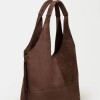 Shopper Amalfi en efecto gamuza Chocolate