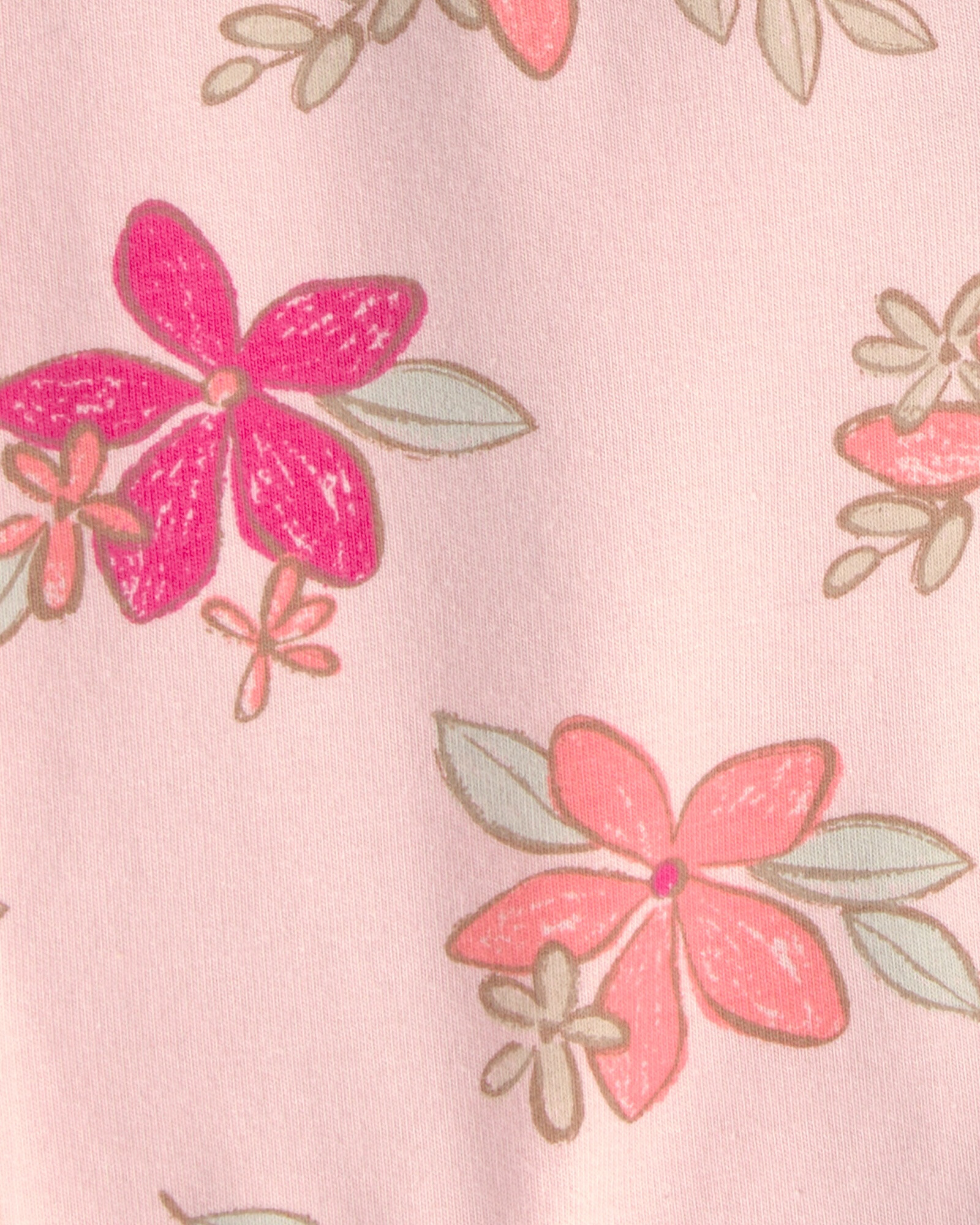 Short ciclista de algodón, rosado, diseño floral Sin color