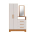 Comoda Multiuso 2 Puertas 3 Cajones Con Espejo NT5165 Notavel Freijo Trend|Off White Comoda Multiuso 2 Puertas 3 Cajones Con Espejo NT5165 Notavel Freijo Trend|Off White