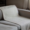 Manta para sillón y cama algodón Marfil waffle 230cm