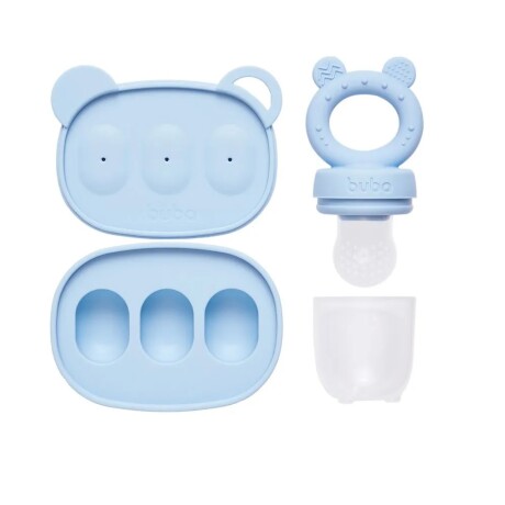 Set mordillo alimentación con moldes celeste