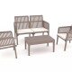 Lizbon Lounge Set: Muebles de Resina UV Resistentes para Ambientes Exteriores 2+1+1 + Mesa Capuccino Lizbon Lounge Set: Muebles de Resina UV Resistentes para Ambientes Exteriores 2+1+1 + Mesa Capuccino