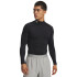 UA HG Armour Comp Mock LS-GRY BLK-001