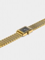 Reloj Cuadrado Con Pulsera De Acero Inoxidable dorado