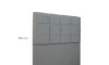 Respaldo London - 1 Plaza 0.90 Gris