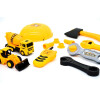 Set de construcción con casco, herramientas y vehículos Set de construcción con casco, herramientas y vehículos