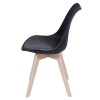 Silla Eames Joly - Acolchonado - Base De Madera Negro