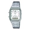 Reloj Casio Retro AQ-230A-7BMQ unisex en acero Plateado