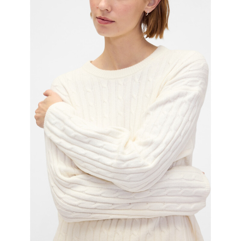 CASHSOFT CABLE CREW PO IVORY FROST