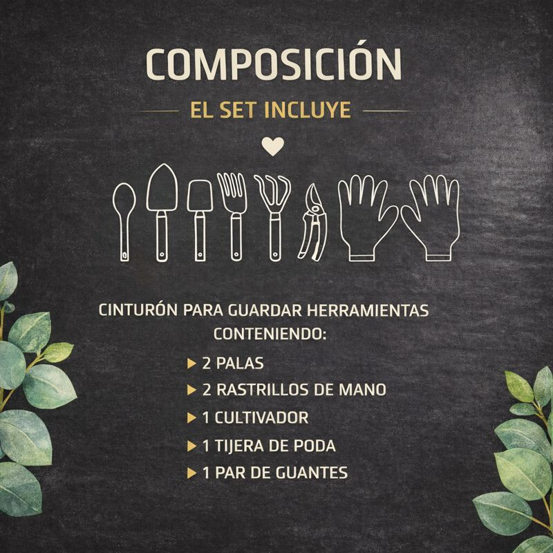 Juego Set Cinturón Con Herramientas De Jardinería Tramontina Verde Juego Set Cinturón Con Herramientas De Jardinería Tramontina Verde
