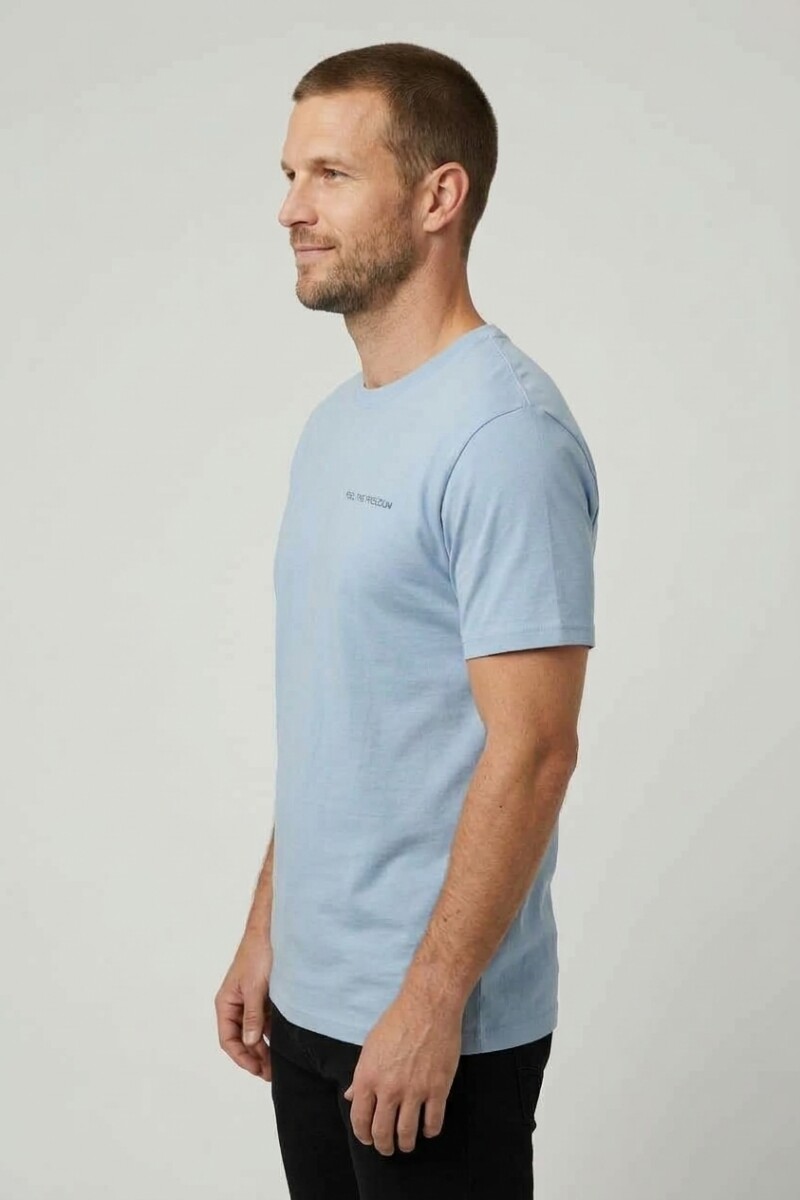 Remera m/c estampada Making Waves AZUL PIEDRA