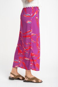 Falda Print Fucsia
