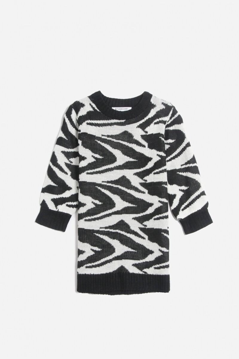 Sweater estampado NEGRO