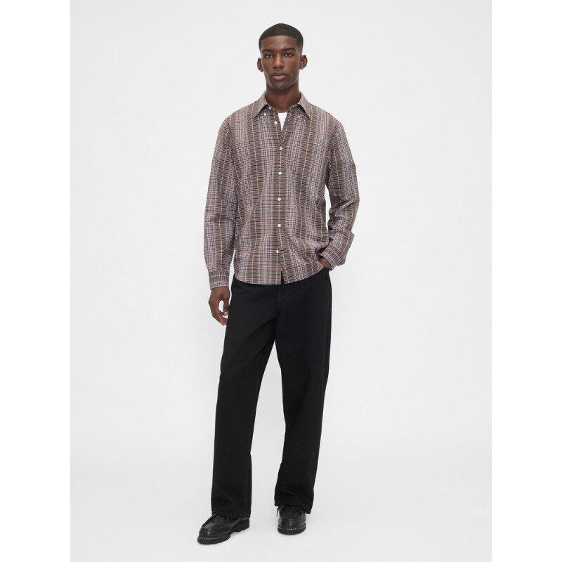 LS OX BAS STANDARD FIT BROWN MULTI PLAID