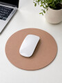 MOUSE PAD REDONDO BEIGE