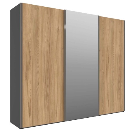 PLACARD ROPERO 3 PUERTAS MDF NEGRO VENETTO