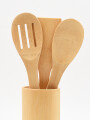 SET DE ESPATULAS BAMBOO x 4 MADERA