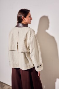 Trench Cuadros Nácar