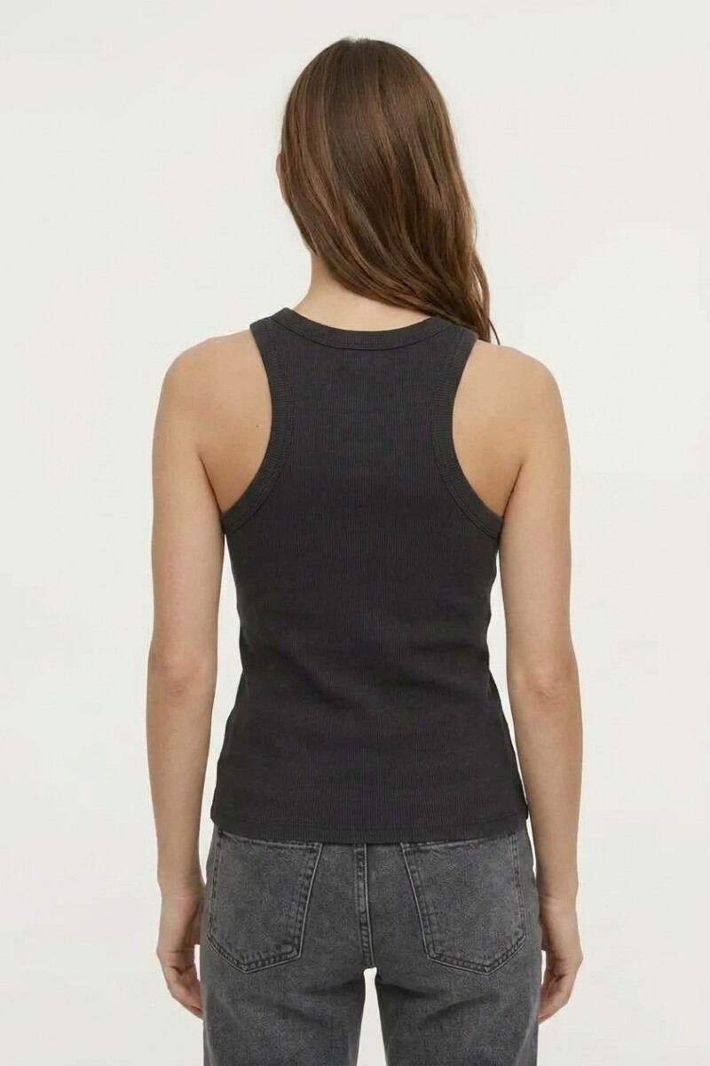 Musculosa en rib basica NEGRO