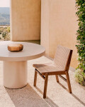 Mesa redonda Aiguablava de cemento beige Ø 120 cm. Mesa redonda Aiguablava de cemento beige Ø 120 cm.