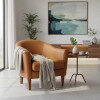 POLTRONA MADERA CLARA - TAPIZADO EN PU TOSTADO POLTRONA MADERA CLARA - TAPIZADO EN PU TOSTADO
