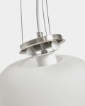 Lámpara de techo Ardali de cristal ahumado y acero con acabado cepillado Ø40 cm.