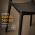 Silla Comedor X2 Combohome Venecia Polipropileno Premium Negro 1