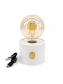 LAMPARA VINTAGE CON BASE BLANCO