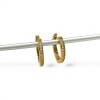 Caravanas aros curvos de zirconia y oro- Oro bajo - Zirconia- CA8157 conpiedra