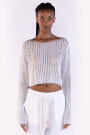 CROP SWEATER Silver