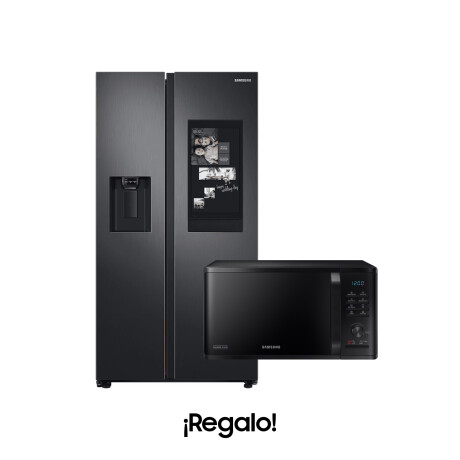 Heladera Side by Side de 585 L Family Hub + Microondas 20 L de Regalo Heladera Side by Side de 585 L Family Hub + Microondas 20 L de Regalo