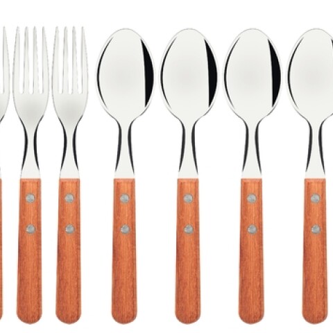 Juego cubiertos mango madera 16 piezas "Dynamic" -TRAMONTINA TN8183