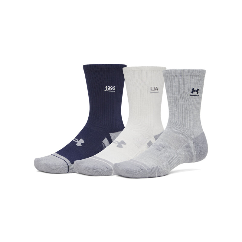 UA Perf Tech Nov 3pk Crew-BLU GRY-036