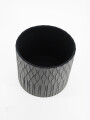 MACETA DECORATIVA LINEAS BLANCO