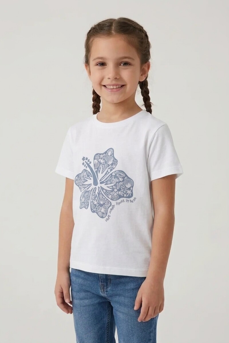 Remera m/c estampada Bloom by the Sea BLANCO