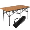 Mesa Plegable Enrollable Marron